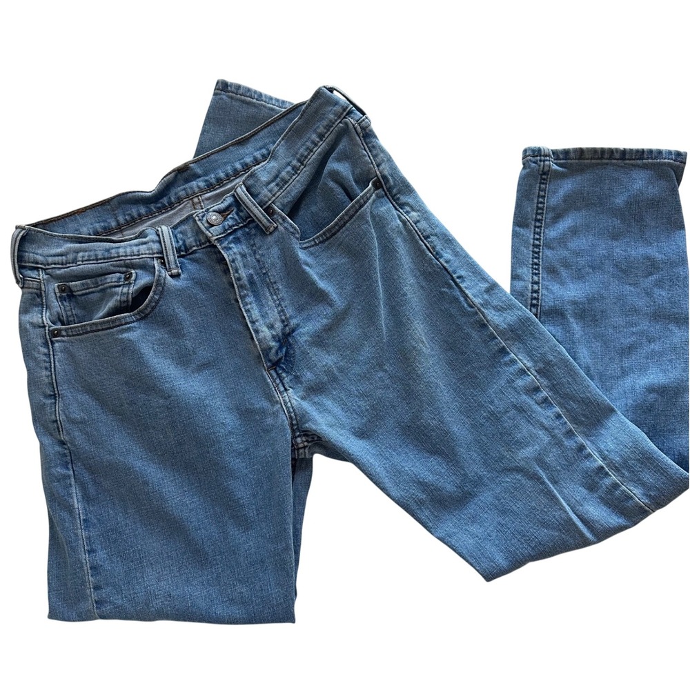 Levis 505 Regular Fit Men's Light Wash Blue Straight Leg Jeans 32x30
